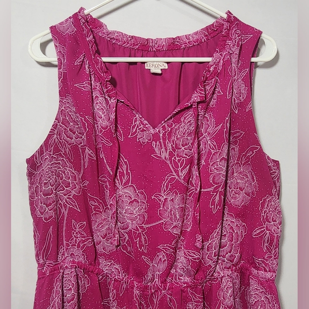 Merona Pink Sleeveless Midi Dress-Size XXL - Picture 3 of 14